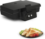 Apparecchio per panini - Temperatura regolabile - Clip di blocco - Ferro per panini - Griglia a contatto ripiegabile - Piccolo apparecchio per panini per 2 porzioni - Griglia per panini - Superficie antiscorrosa - Grill per toast e panini - Sandwich maker