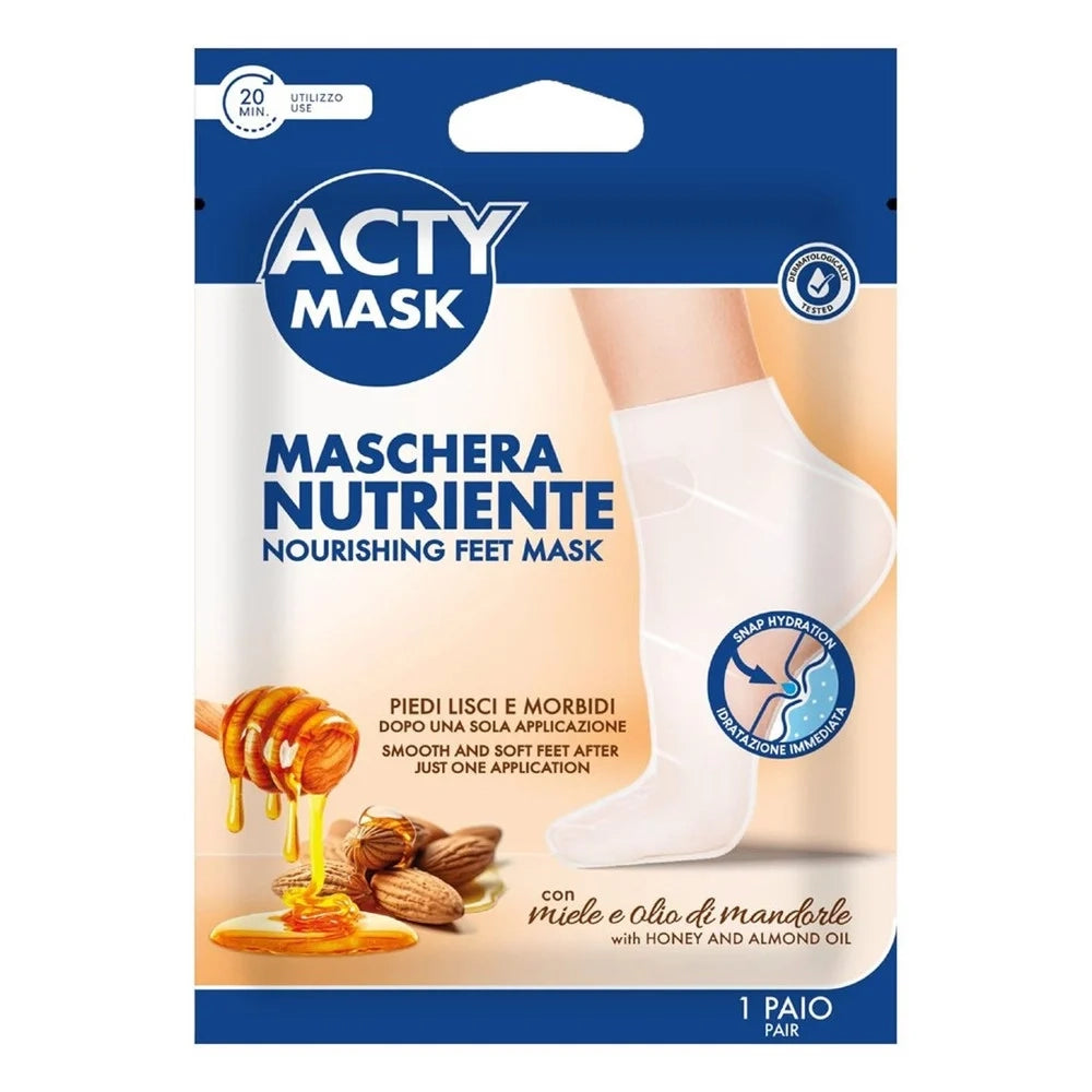 Trade Shop - Maschera Nutriente Piedi Con Miele Olio Di Mandorle Idratazione Immediata 168247 -