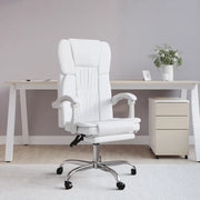 Poltrona da Ufficio Reclinabile Bianca in Similpelle cod mxl 12757