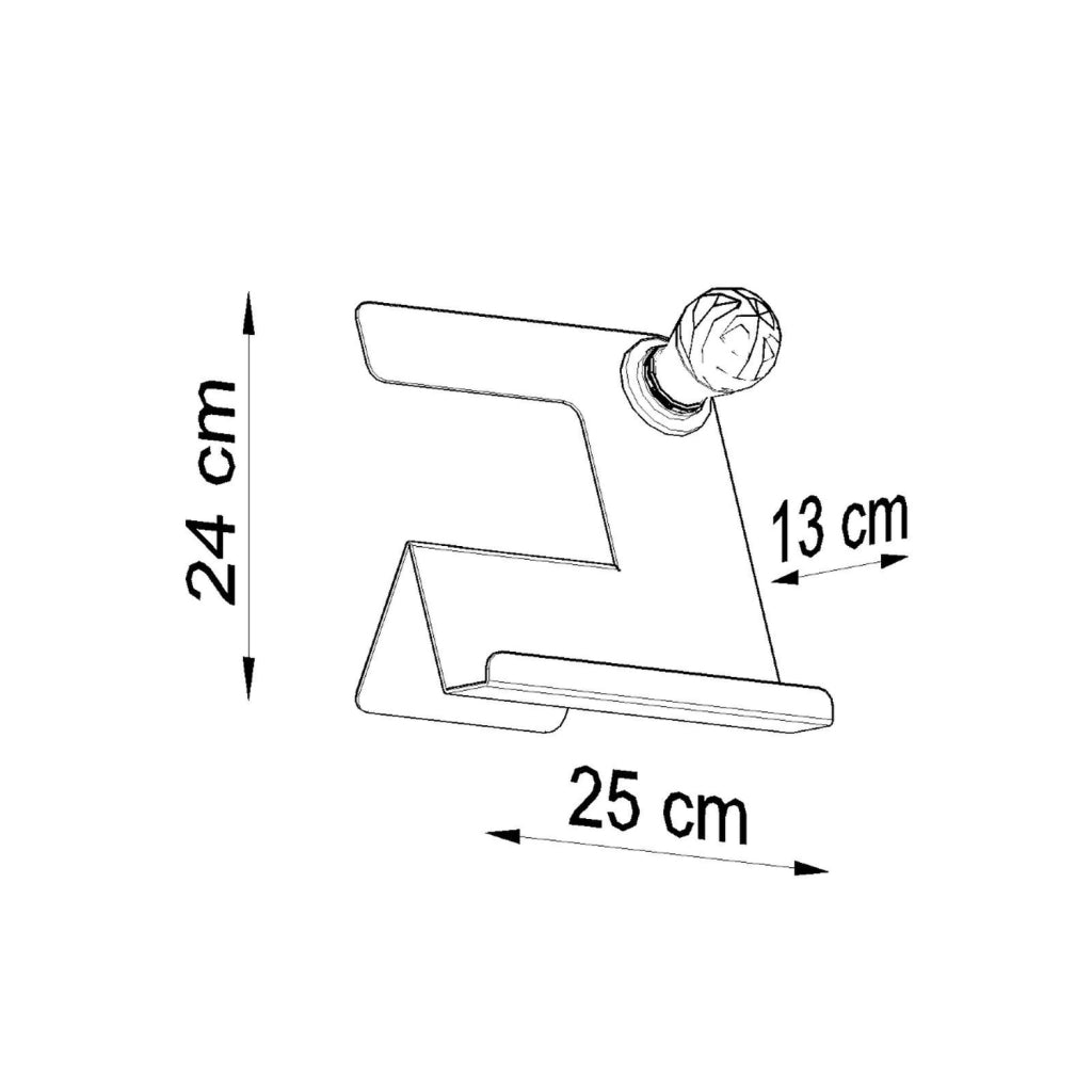 Lampada da tavolo PENDIO nera metallo E27 Pure Lume