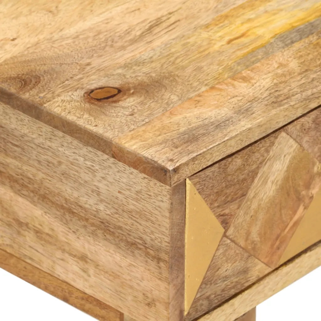 Comodino | Armadio da Notte | Mobiletto da notte 40x30x58 cm in Legno Massello di Mango