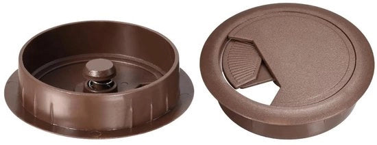 Cavo di ingresso 60mm - Materiale ABS resistente - Cavo di ingresso - Organizzatore del cavo - Stabile - 10 pezzi