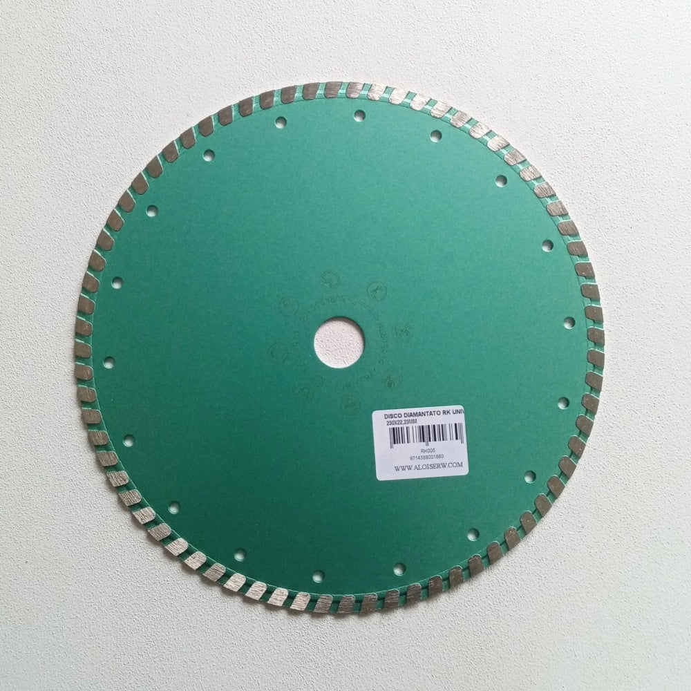 Sankyo rk 230mm disco diamantato universale per taglio cemento, cemento armato, granito, mattoni