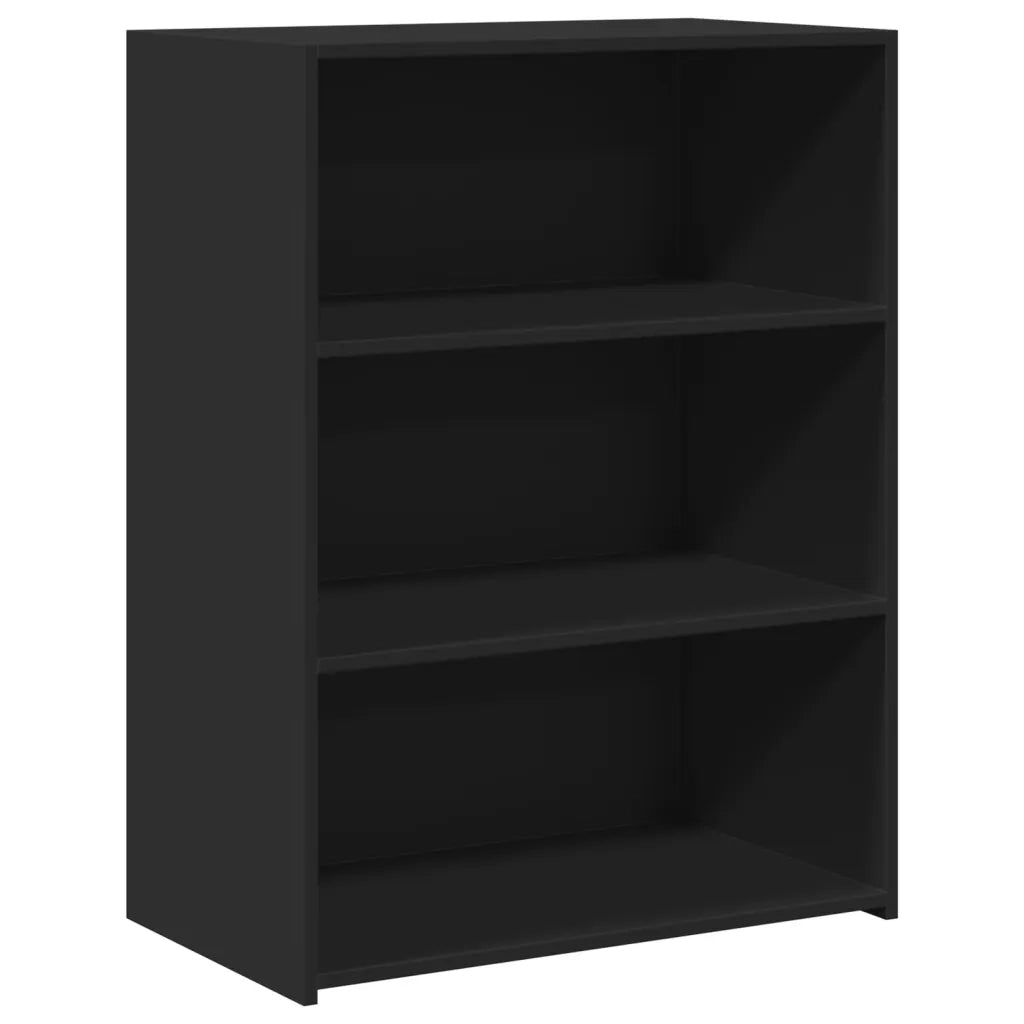 Credenza | Madia | Buffet da pranzo | Armadio da pranzo Nera 70x41x93 cm in Legno Multistrato