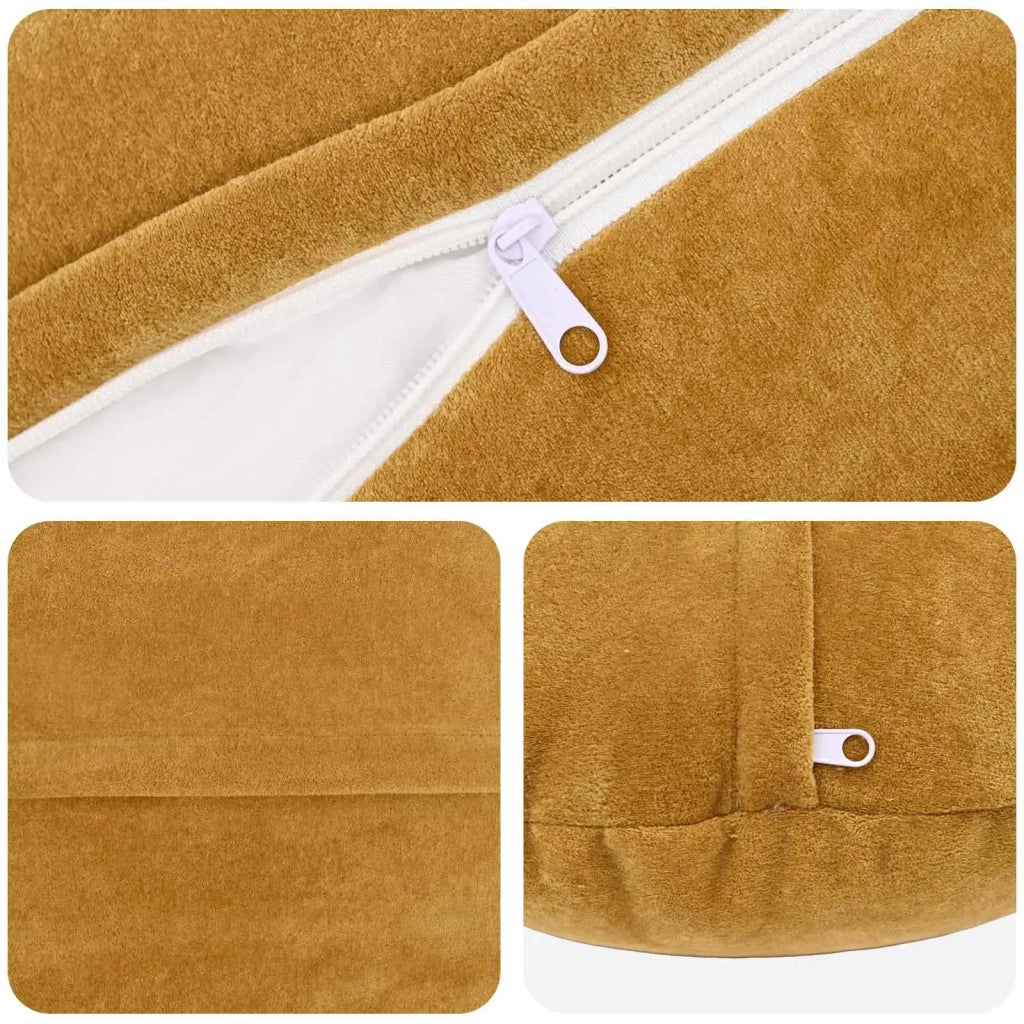 Cuscino con cuscino HEERLEN 6 pz Giallo Fleece in microfibra 928810