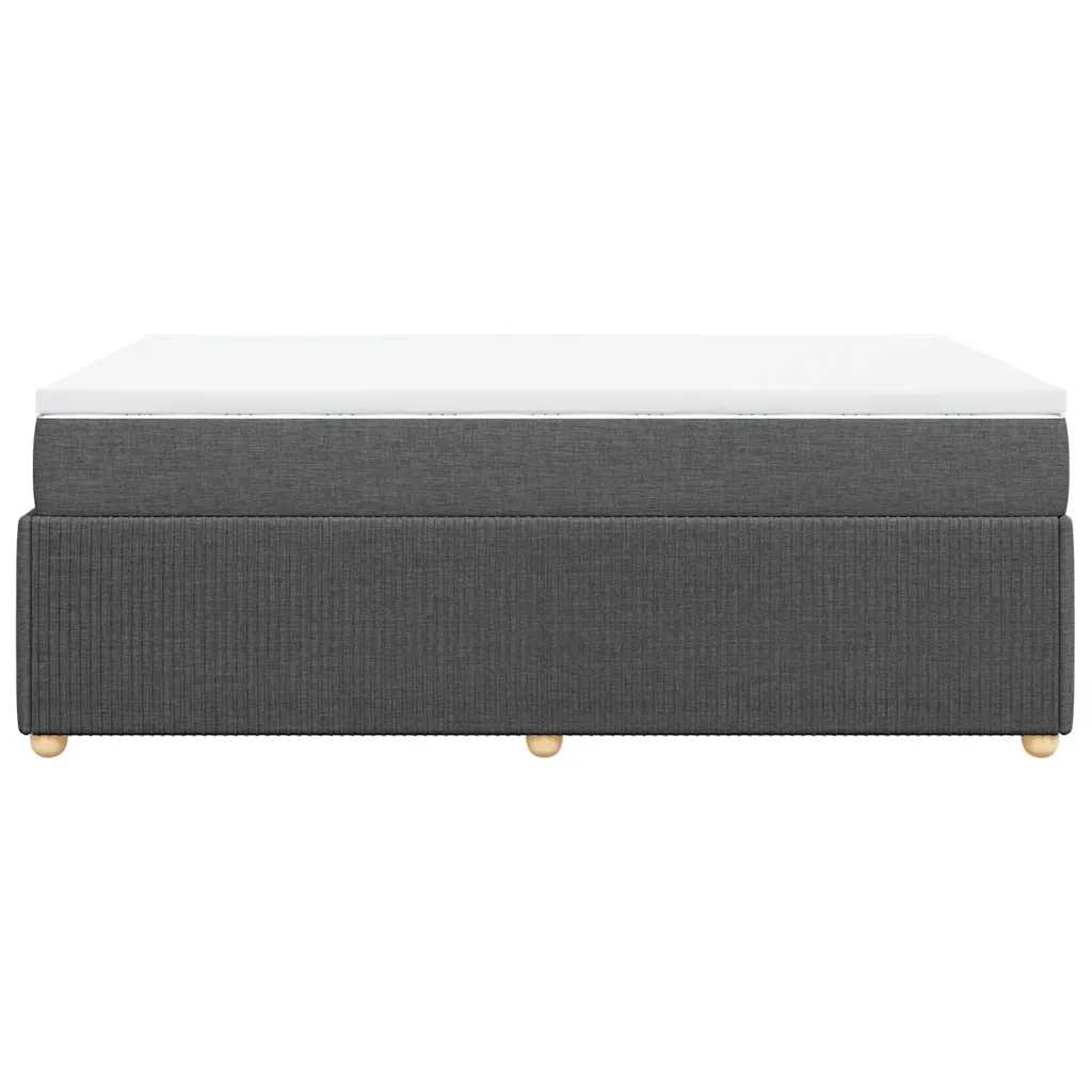 Giroletto a Molle con Materasso Grigio Scuro 120x200 cm Tessuto 3285561
