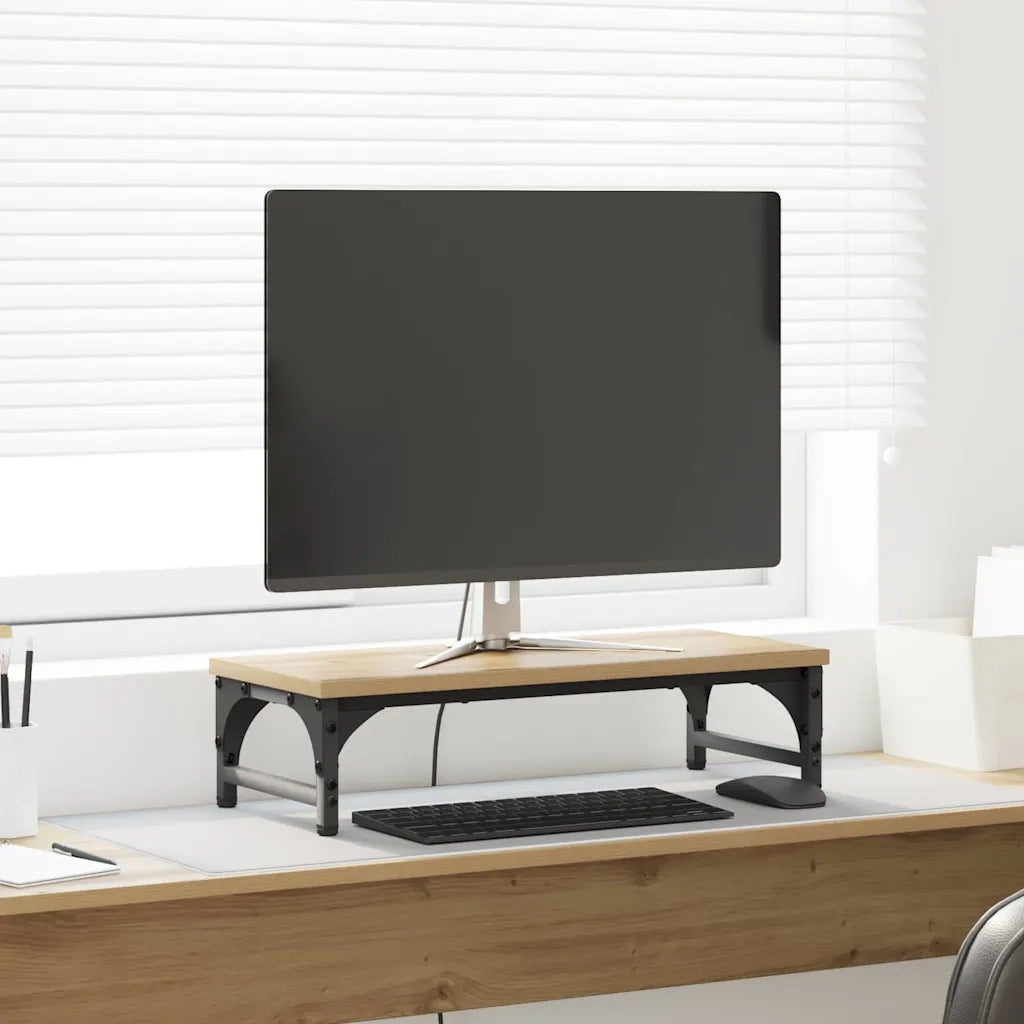 Supporto per Monitor Rovere Artigianale 55 x 23 x 14 cm 882182