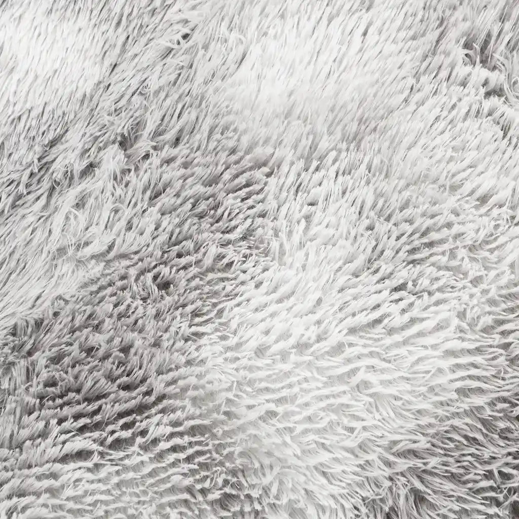 Tappeto Shaggy a Pelo Lungo NAVARRA Grigio Argento 200x290cm 4102852