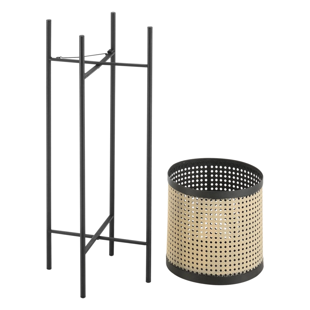 Set di 2 portavasi in metallo Colfontaine diverse misure colore sabbia nera 03_0007728