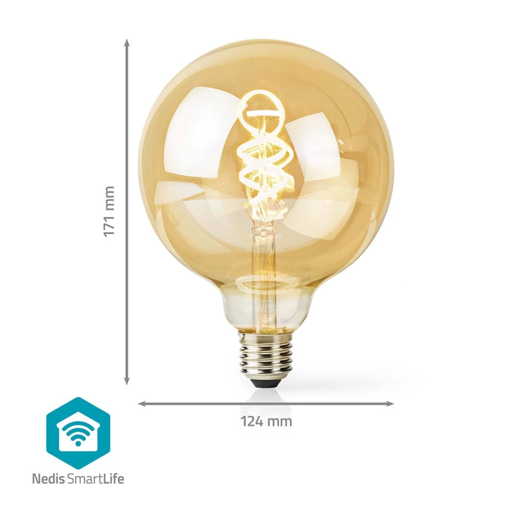 Lampadina connessa Wi-Fi LED 4,9W 360lm E27 SmartLife forma a globo Bianco Nedis