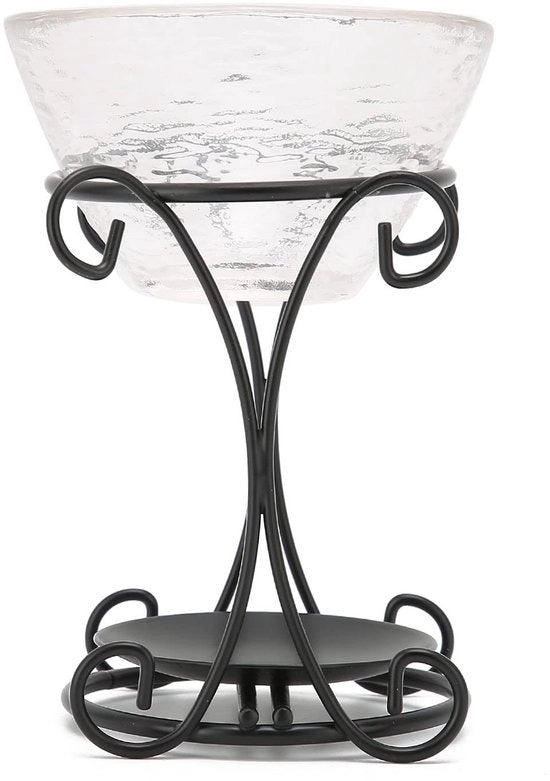 Brander Geometrico - Caldaia per Cera - Brander di Olio Essenziale - Sostegno a Gomito - Materiale in Acciaio Resistente - Ideale per Casa e Regali - Bruciatore di Aromi