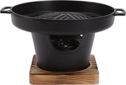 Griglia portatile mini coreana con rivestimento antiaderente senza fumo per barbecue da tavolo, grill da campeggio, grill a legna o a spirito