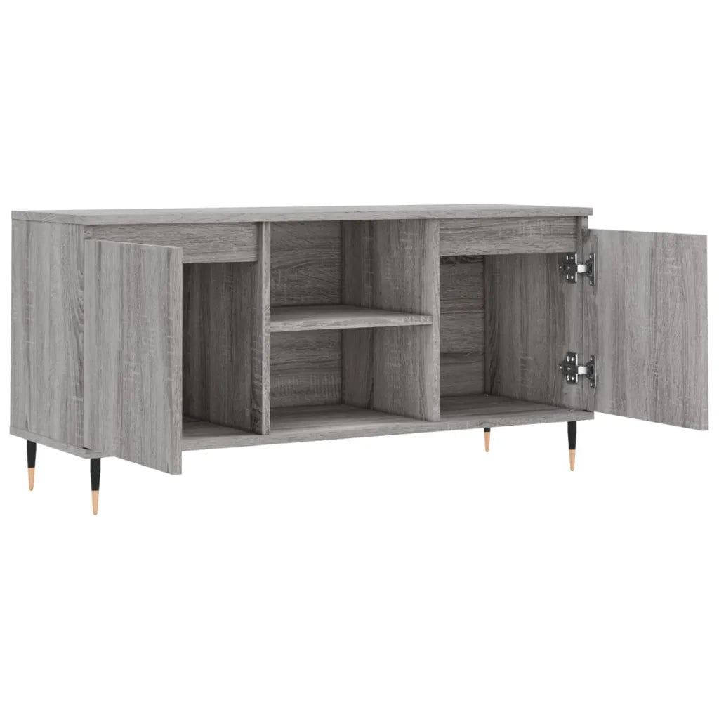 vidaXL Mobile Porta TV Grigio Sonoma 104x35x50 cm in Legno Multistrato