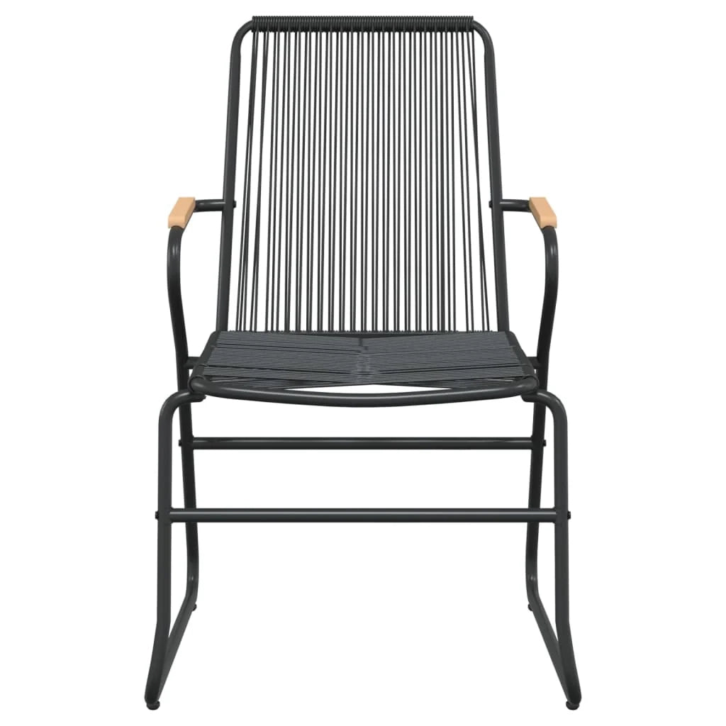 Set da pranzo da giardino in rattan nero PVC da 5 pezzi 02_0014778