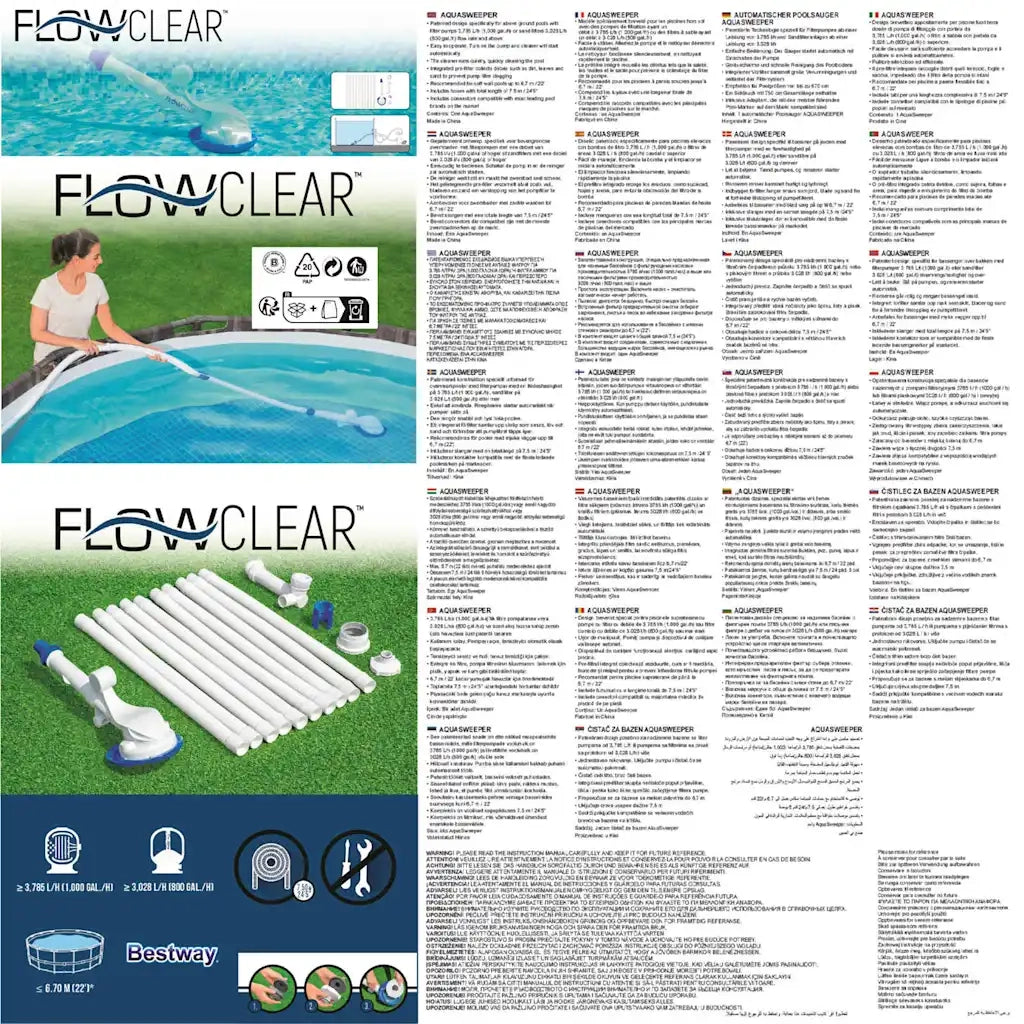 Bestway Aspiratore Automatico Flowclear AquaSweeper 92880