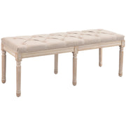 Divano a 2 posti ¨C zephmum ¨C Vintage, bottoni, gambe tornite, crema e bianco