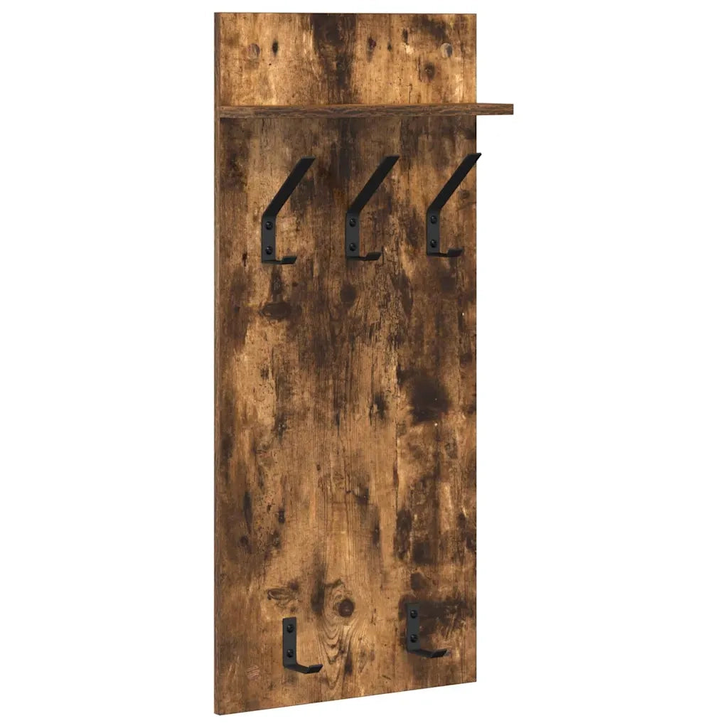Appendiabiti a muro A parete Rovere fumé 40 x 10 x 90 cm 874455