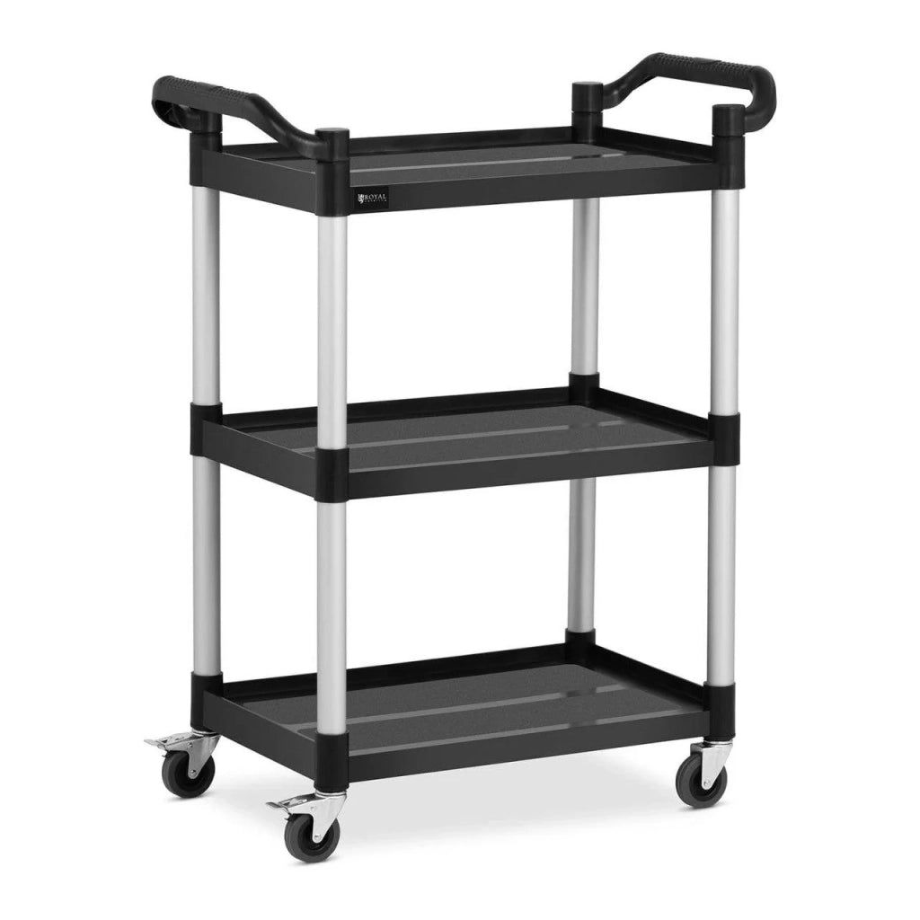 Carrello da cucina con 3 ripiani e ruote - 63 x 40 cm - 90 kg - Nero 14_0000940