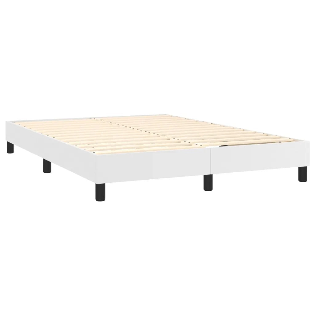 Giroletto a Molle con Materasso Bianco 140x190 cm in Similpelle 3130656