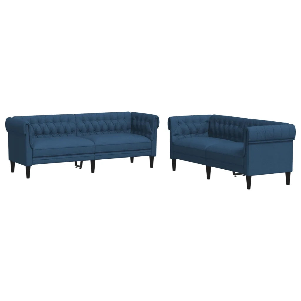 Set di Divani 2 pz Blu in Tessuto 3209206