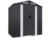 Casetta da giardino in metallo "Boston" con porta scorrevole - 2,17 m² - Grigio