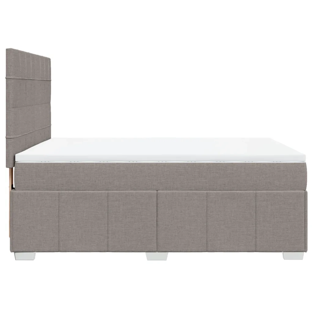 Giroletto a Molle con Materasso Tortora 140x200 cm in Tessuto 3291695