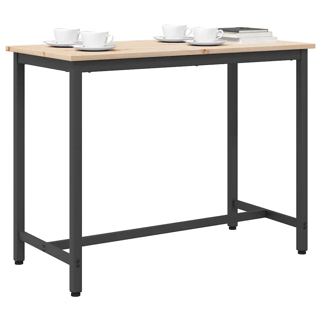 tavolo Naturale 100 x 50 x 77 cm Legno ingegnerizzato e acciaio CFW1761254