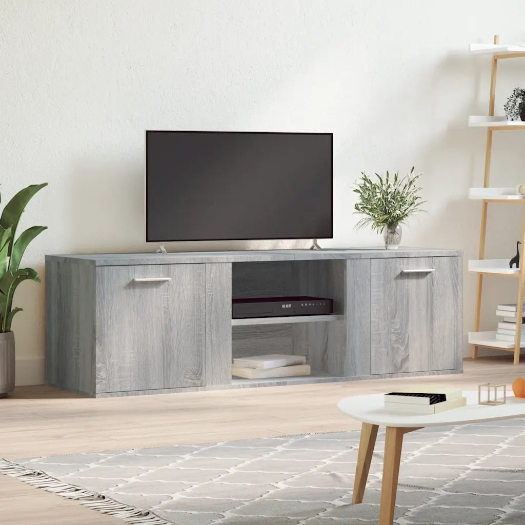 Mobile Porta TV-Credenza per TV Grigio Sonoma 120x34x37 cm in Legno Multistrato