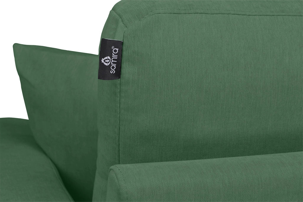 Divano 2 posti in tessuto vellutato verde abete piedi in metallo - Chloe - DI2P-CH38FBC-PM