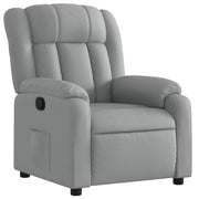 Poltrona | Sedia Relax Reclinabile in Tessuto Grigio Chiaro