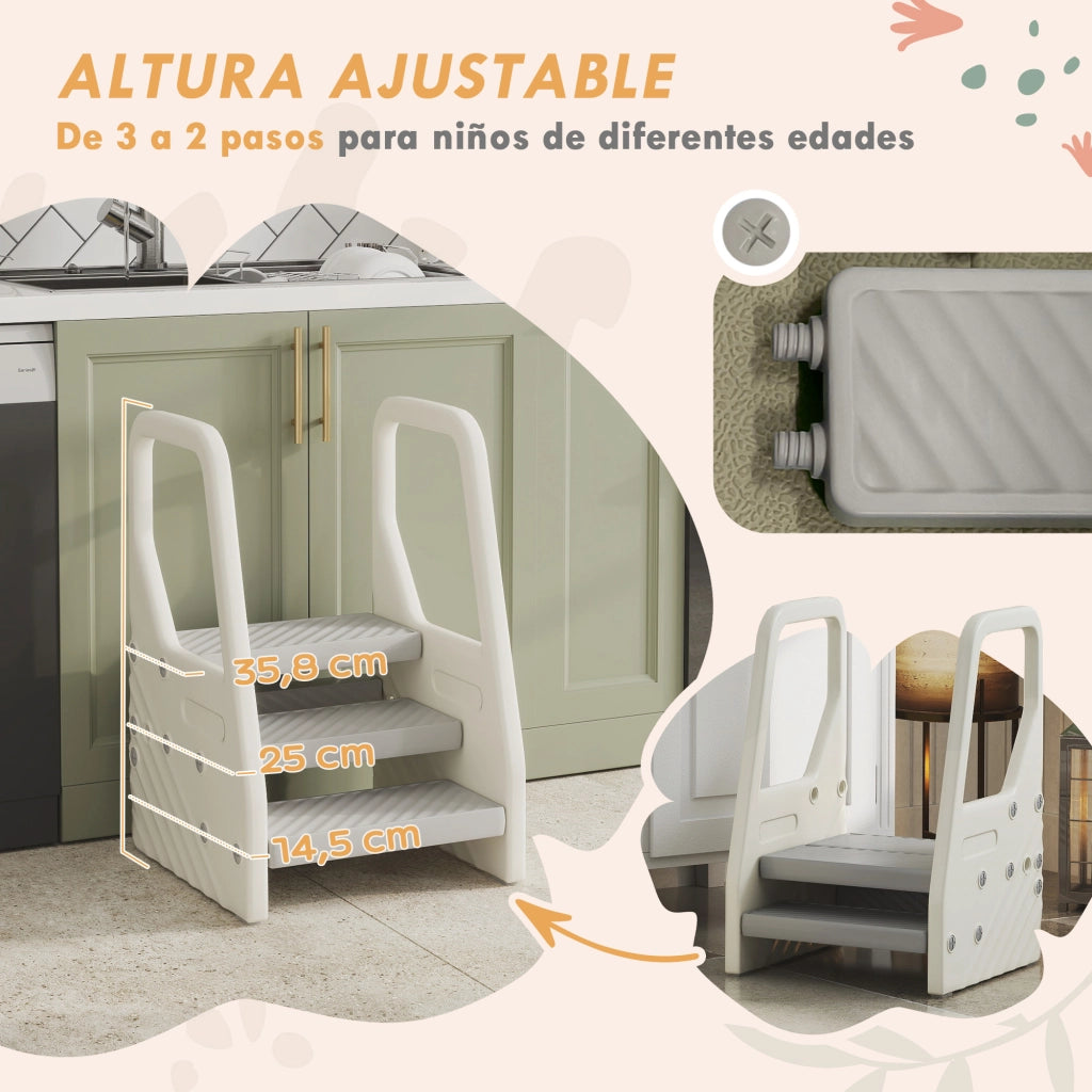 Scala di apprendimento per bambini regolabile ¨C Minimal ¨C Grigio
