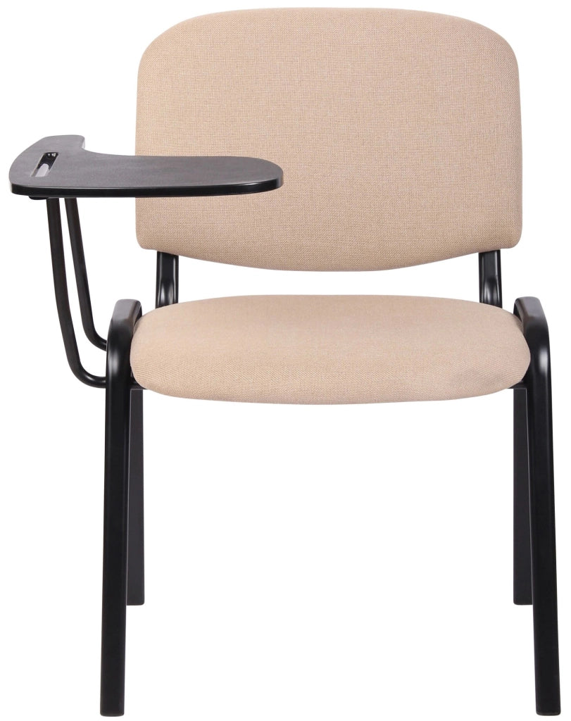 Set di 4 sedie Ken in tessuto con tavolo pieghevole crema