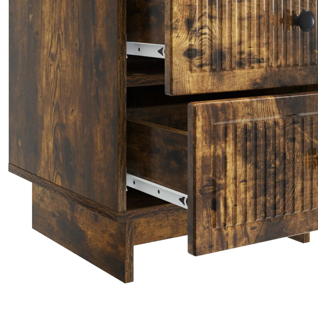 Armadio da Notte con cassetto Rovere Fumo 43 x 41 x 66,5 cm 893870