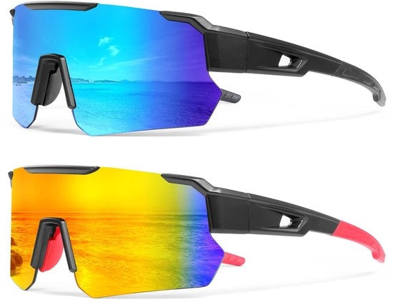 Sportzonnebrille Gepolarizzata - Protezione UV400 - Leggera - Resistente ai graffi - Resistente allo scontro - Disegno ergonomico - Occhiali da sole