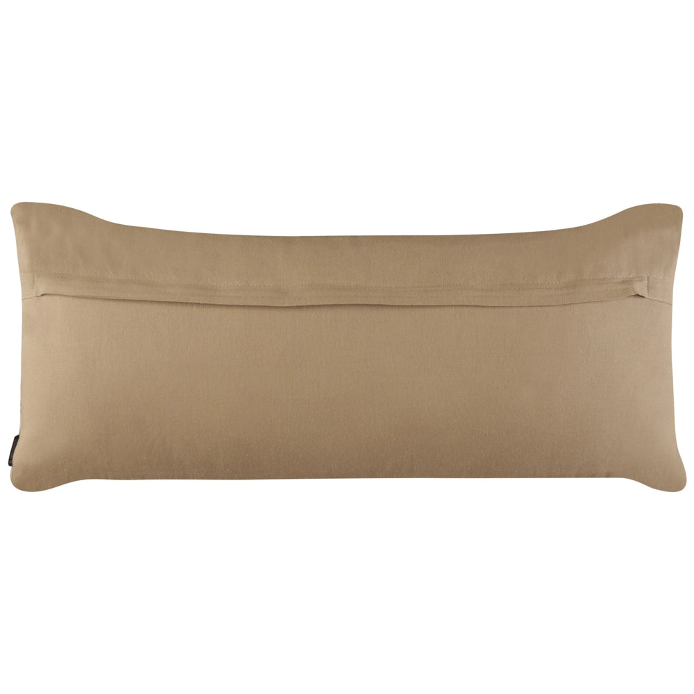 Set di 2 cuscini in iuta con imbottitura sfoderabile e nappe decorative a tinta unita beige 30 x 70 cm decorativi boho