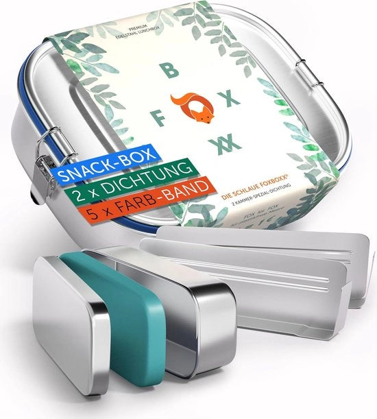 Trommel per pane da forno in acciaio inossidabile - Mini 800 ml - Per bambini - Incluso 2 coperchi