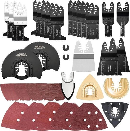 Accessori per lama oscillante - Kit multitool con lame universali per serraggio rapido - Taglio del legno - Set di utensili multifunzione