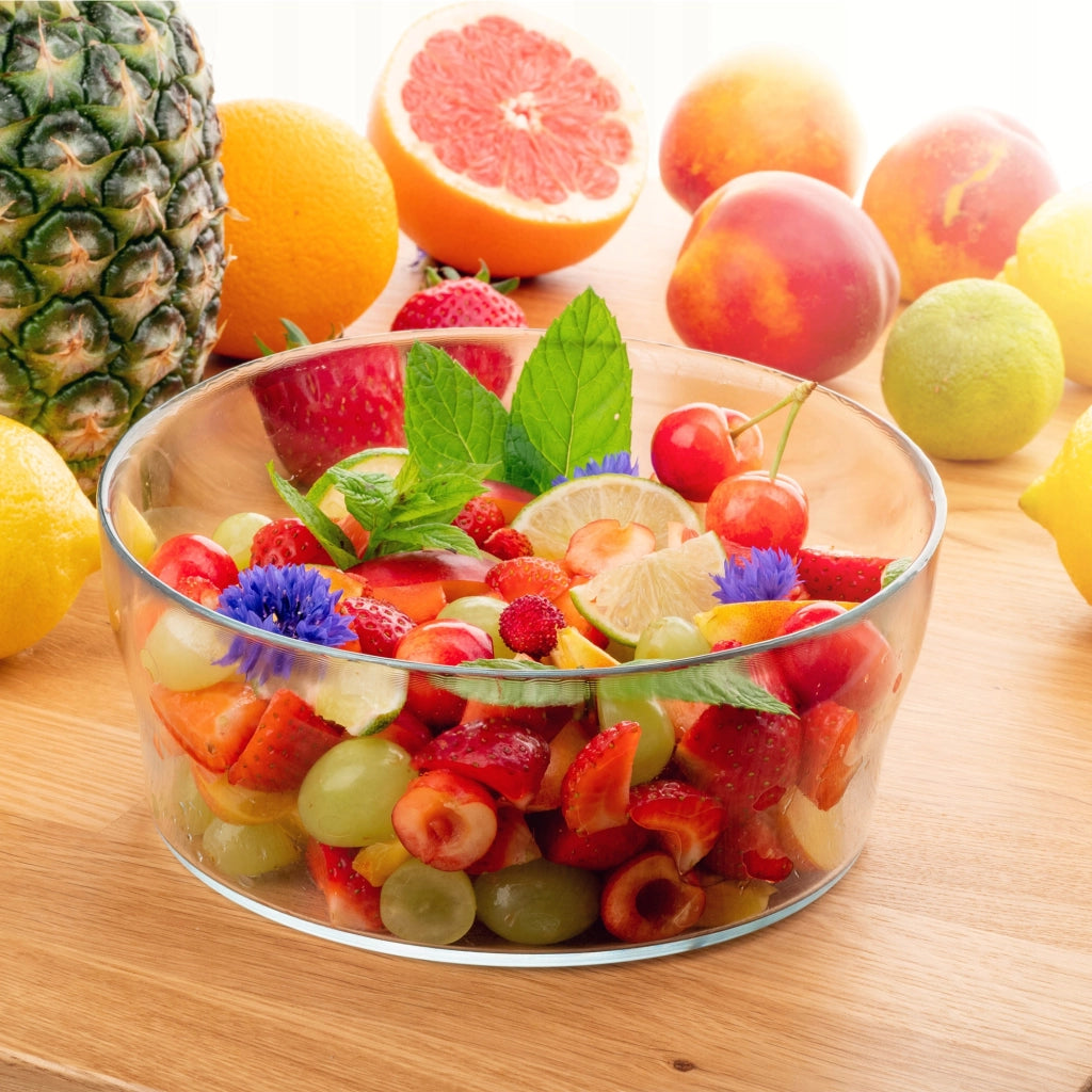 Ciotola da insalata KADAX in vetro, ideale per snack, insalate e frutta, 19 cm, ciotola grande.