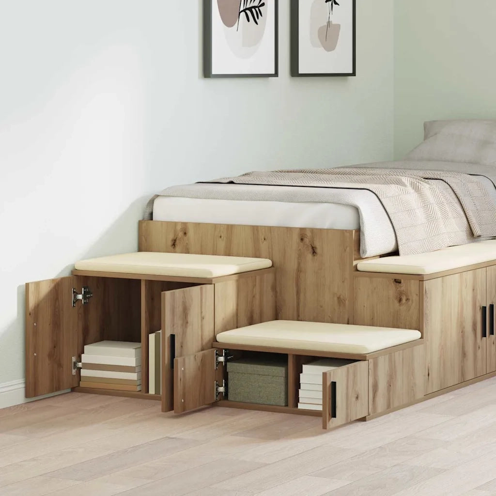 Armadio 2 pcs Rovere artigianale 118 x 41 x 40 cm 866666