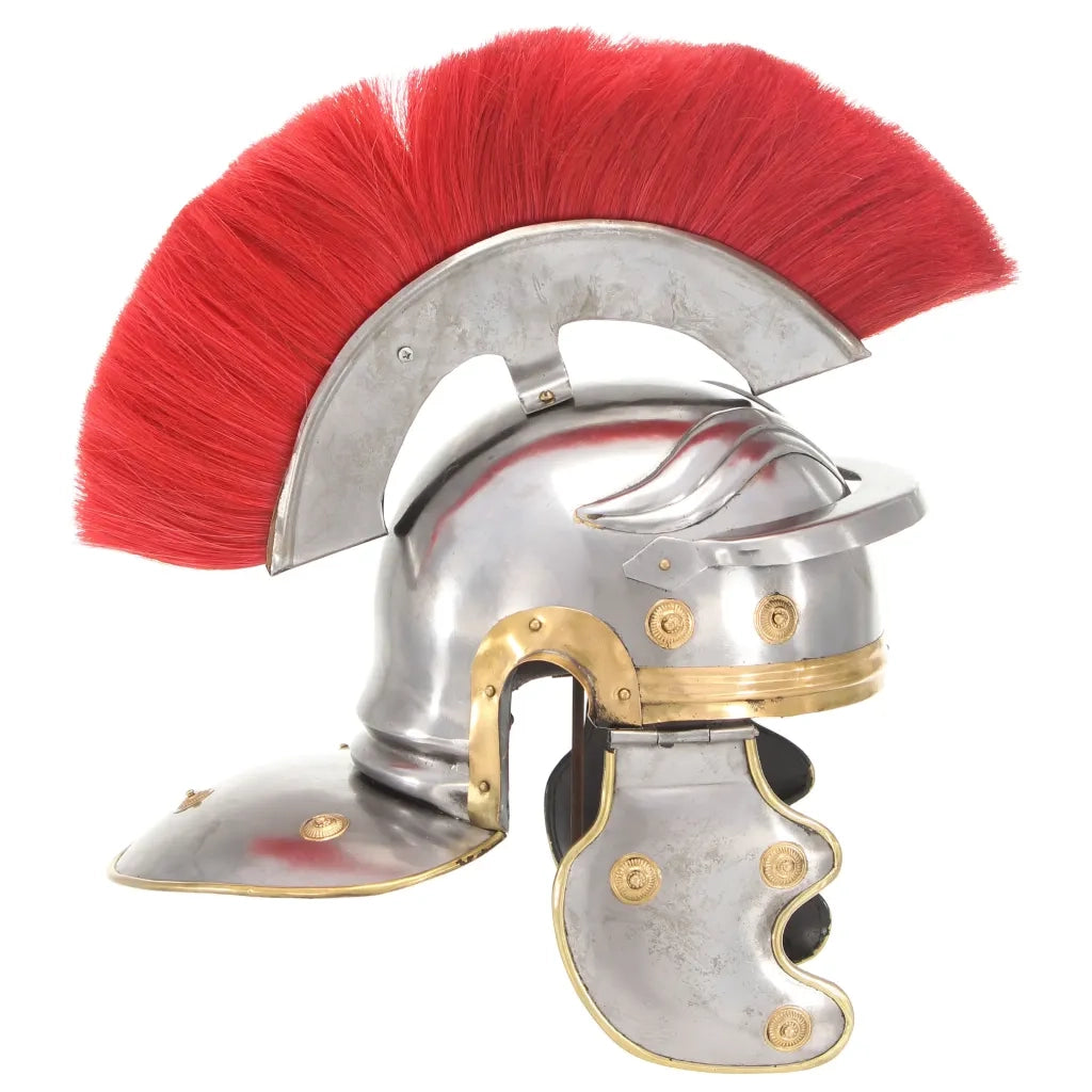 Elmo da Soldato Antico Romano per LARP in Acciaio Argento CFW9060546