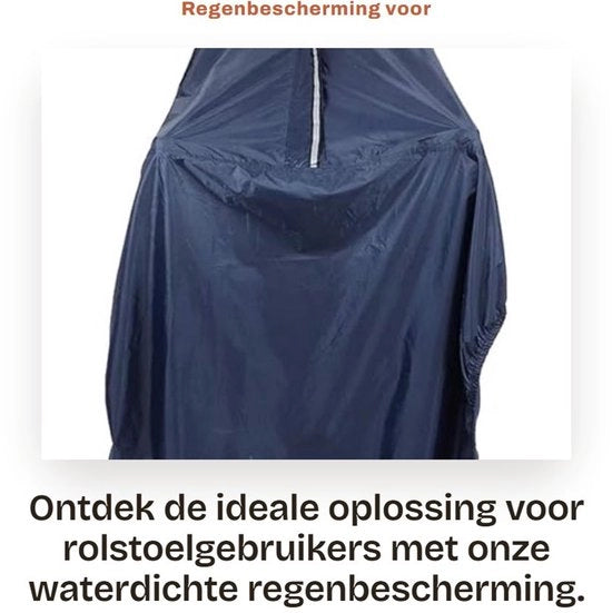 Capuchon di protezione dall'acqua - Poncho per sedie a rotelle - Progettato per essere riutilizzato - Realizzato in nylon morbido - Disegno antiscivolo