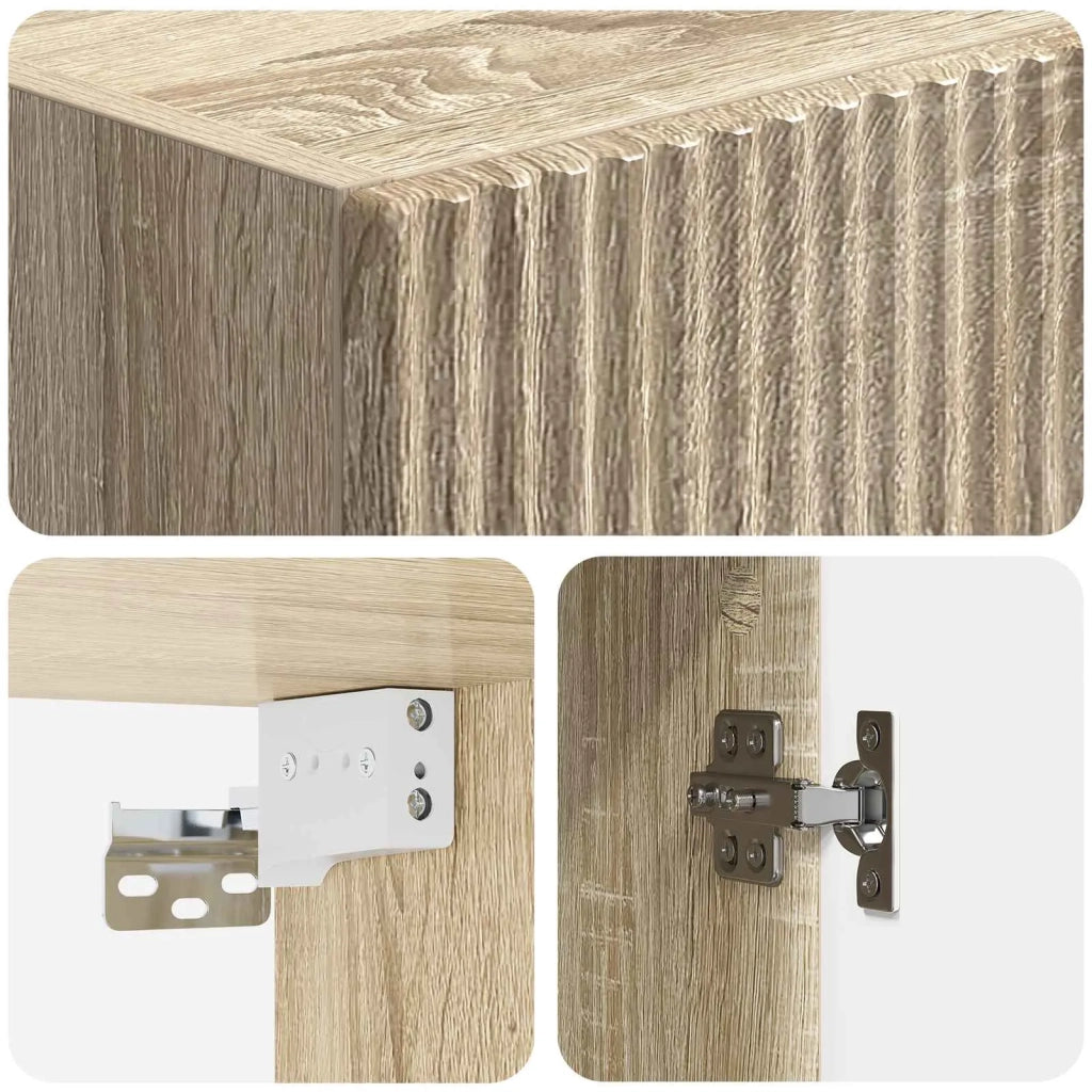 Mobiletto a muro Rovere Sonoma 33 x 34,5 x 90 cm 898927