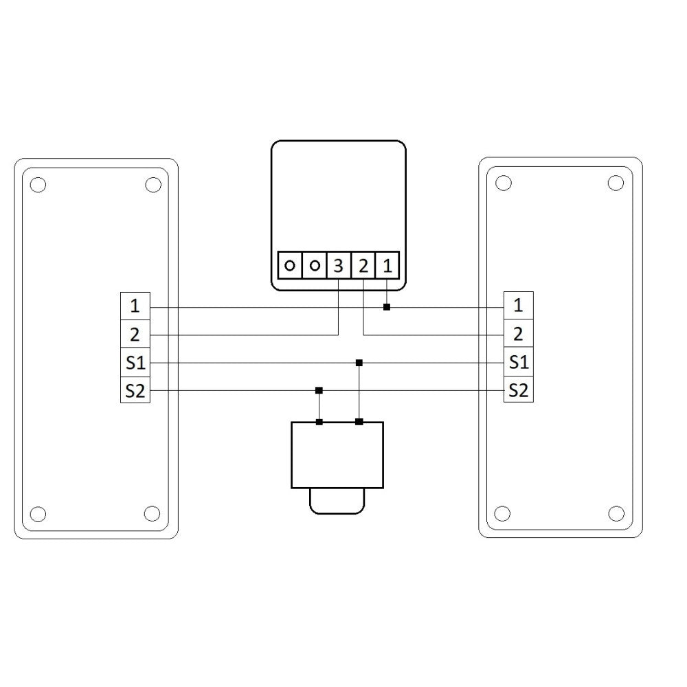 Trade Shop - Kit Citofono Bifamiliare Apriporta Cancello 2 Fili Due Cornette -