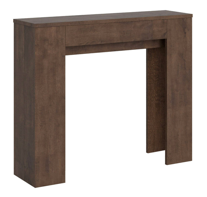 Consolle Allungabile 90x25/181 cm Pannelli in Nobilitato Slick Noce