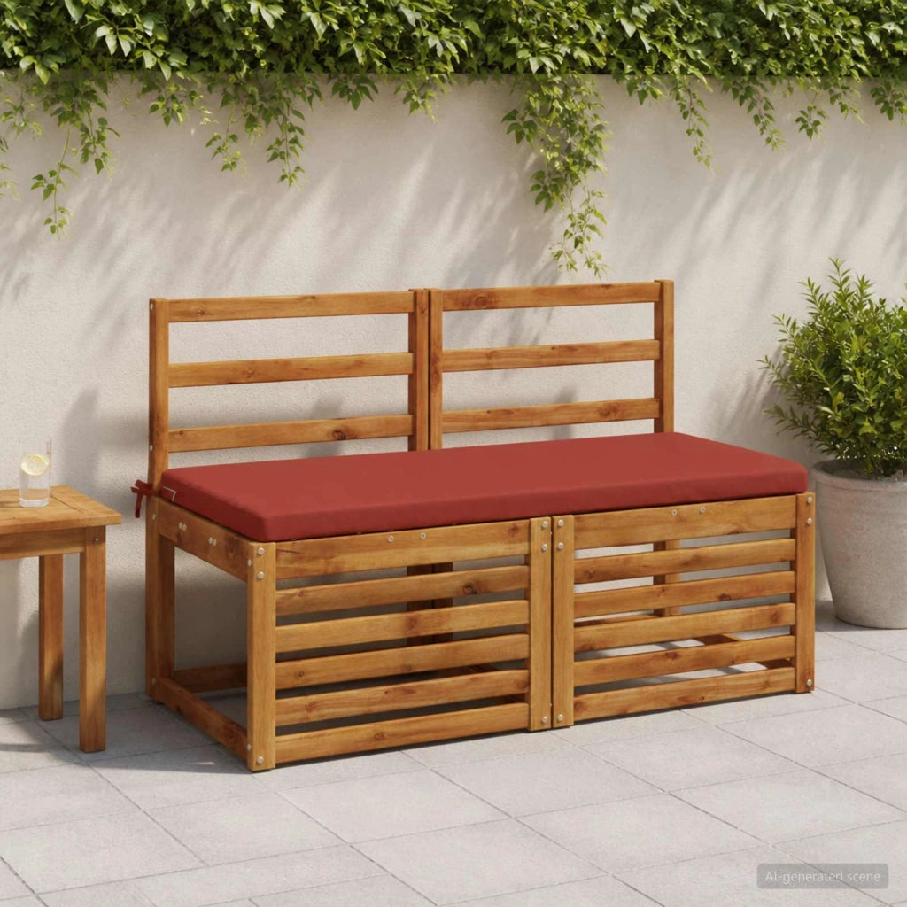 Cuscini per Panchina a 2 Pezzi SOEST 2 pz 100% Poliestere Rosso 949329
