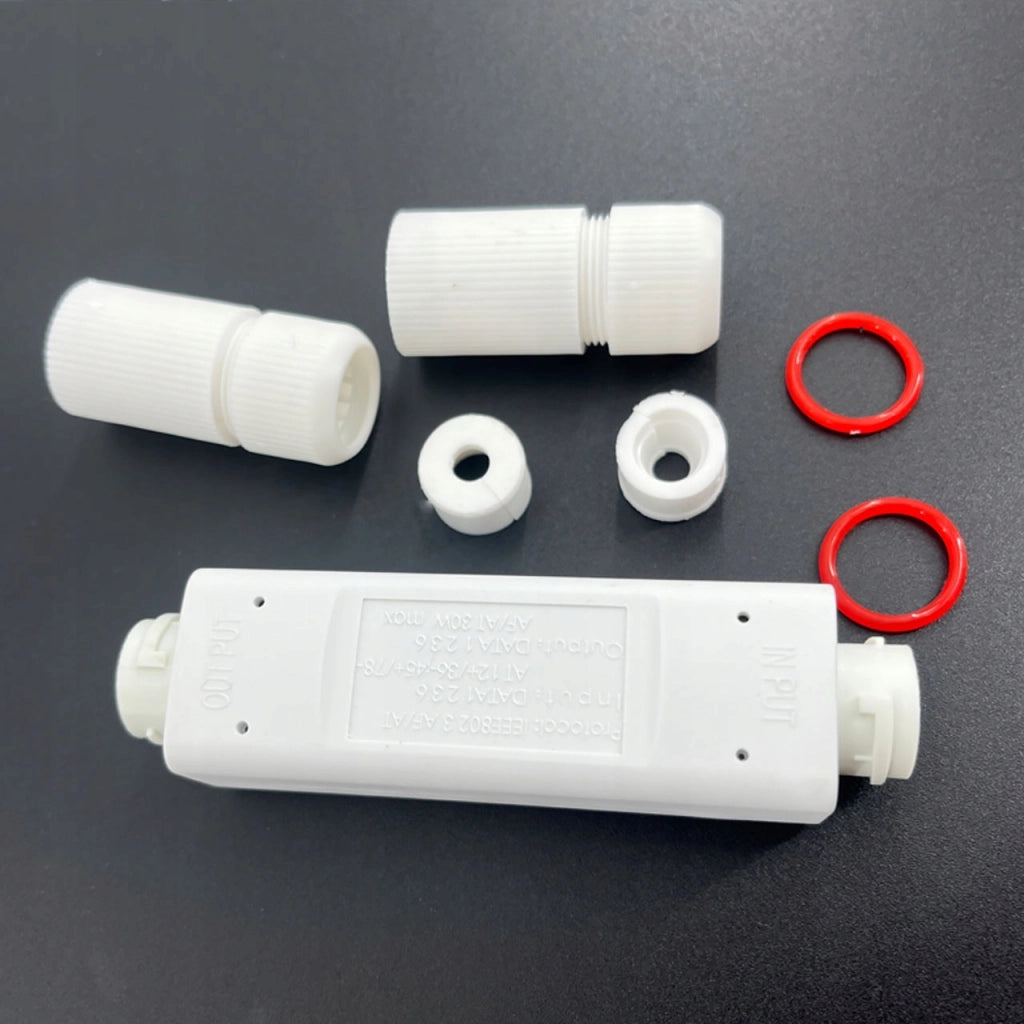 Ripetitore POE Esterno Impermeabile 30W RJ45 1x IN 1x OUT IEEE802.3af/at 10/100 Mbps 100m per Telecamere IP e LAN