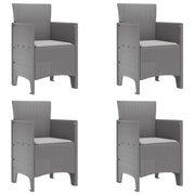Sedia da Giardino 4 pz | Sedie da Esterno Grigio chiaro 53 x 49 x 85 cm
