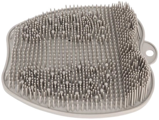 Pietra di Scrub per Piedi con Applicatore - Piastra di Massaggio - Spazzola per Piedi in Silicone - Rimuove Cellulite e Pelle Morta - Mat di Doccia per Piedi - Pulizia Profonda e Massaggio