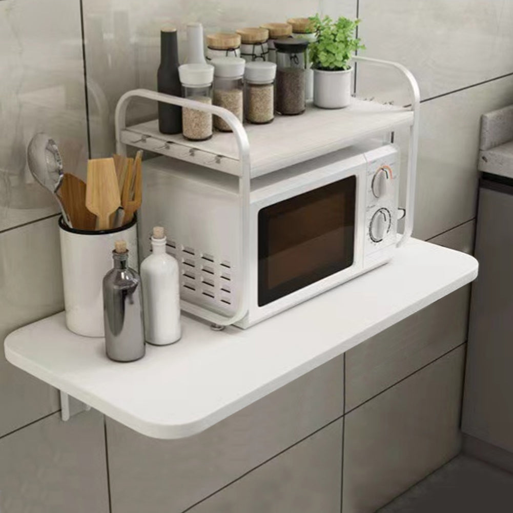 Tavolo Pieghevole a Muro Salvaspazio 80x40  cm in MDF Bianco