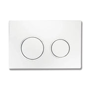 Placca di scarico doppio tasto in ABS bianco lucido e cromato